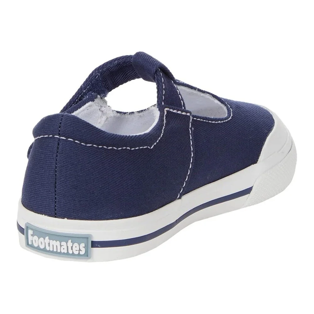 FootMates Drew V102-410 Sneaker Girls US 9 W Navy Round Toe Comfort Shoes DAB338